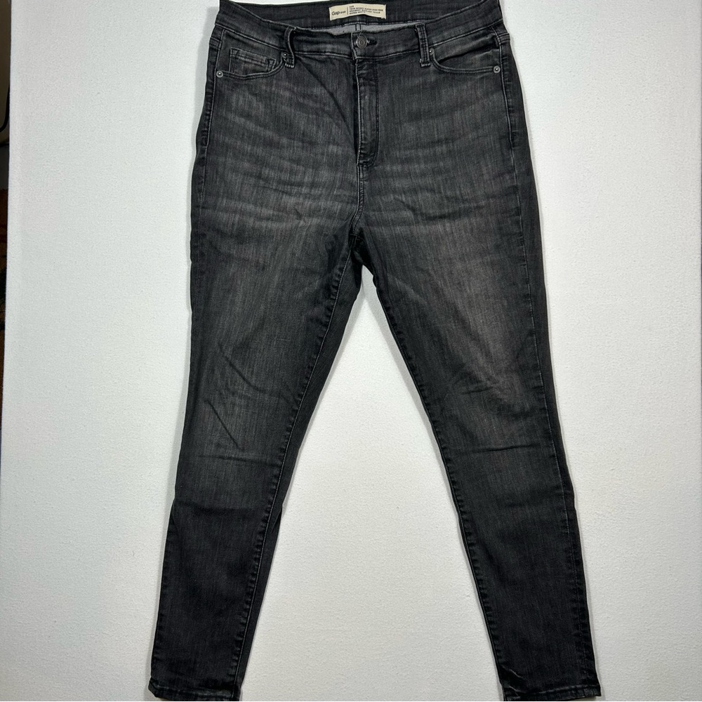 GAP True Skinny High Rise Women's Dark grey distressed Skinny Jeans 32R